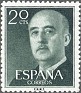 Spain 1955 General Franco 20 CTS Green Edifil 1145. Spain 1955 1145 Franco. Uploaded by susofe